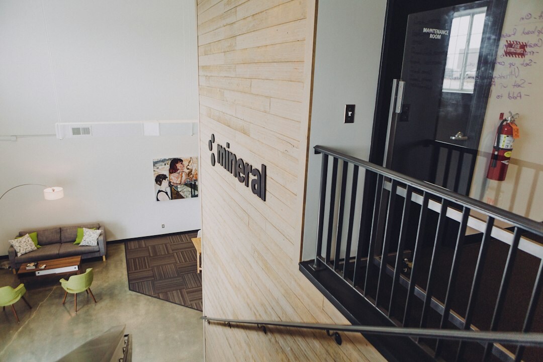 Modern media company reception and office space